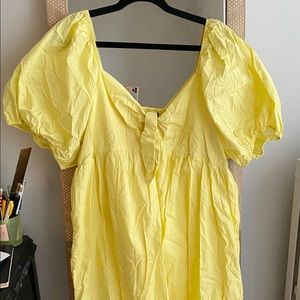 TARGET WILD FABLE YELLOW SMOCKED DRESS